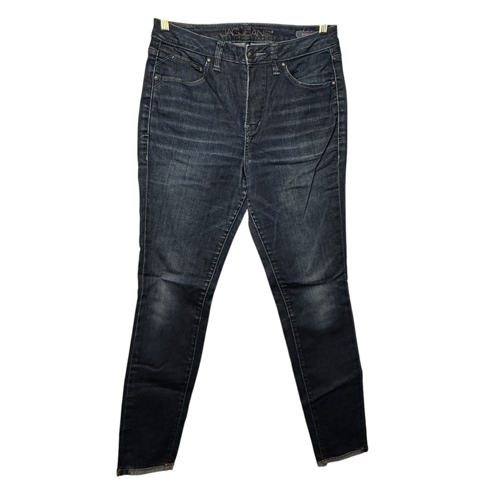 Jag Jeans High Rise Skinny Dark Wash Blue Womens SZ 6 Denim Pants Stretch Cuffed